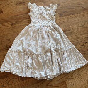 JOYFOLIE GIRLS CREAMY WHITE LACE VINTAGE DRESS SIZE 6